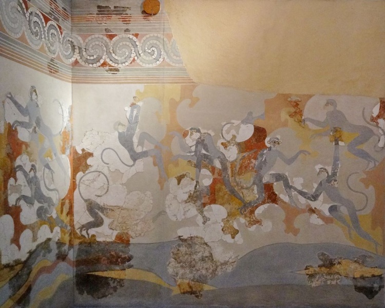 Soubor:Prähistorisches Museum Thira Blaue Affen 02.jpg
