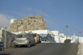 Bus station and the castle, Chora of Amorgos, 084887.jpg