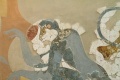 Blue monkeys fresco, Akrotiri, 17th century BC, MPTh, 176634.jpg