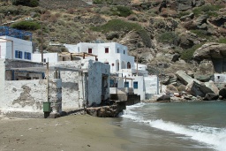 Gialos beach below Kastro, Ancient port of the city of Sifnos, 153498.jpg