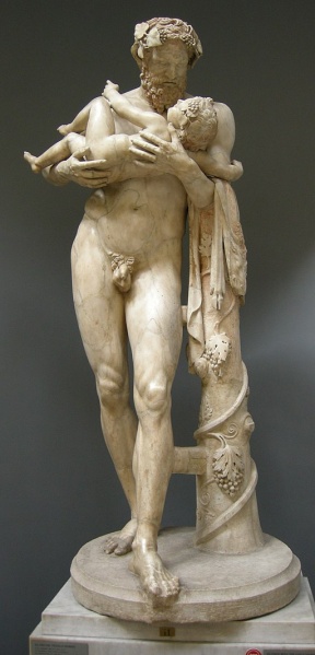 Soubor:Sileno con il piccolo dioniso, copia romana della metà del II secolo di originale della scuola di lisippo, inv 2292, 01.JPG